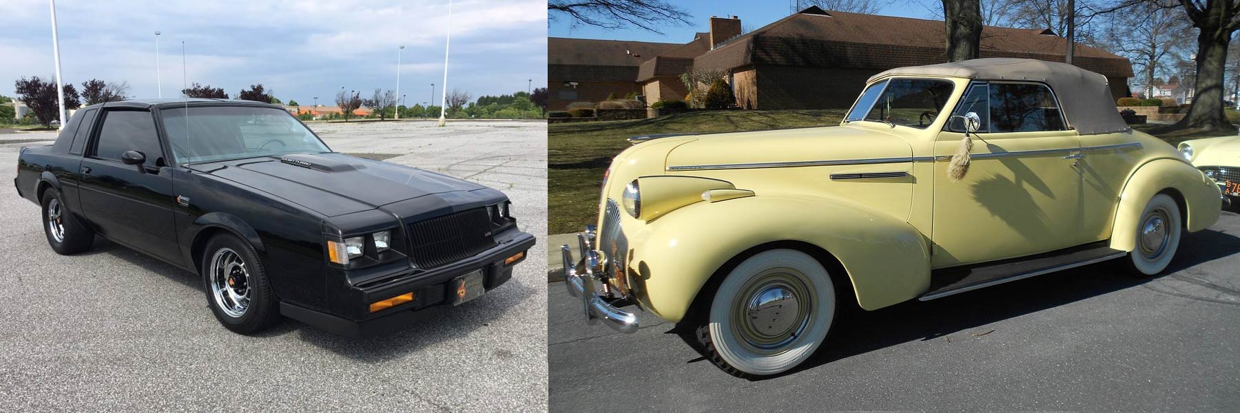 Collage of two vintage cars
