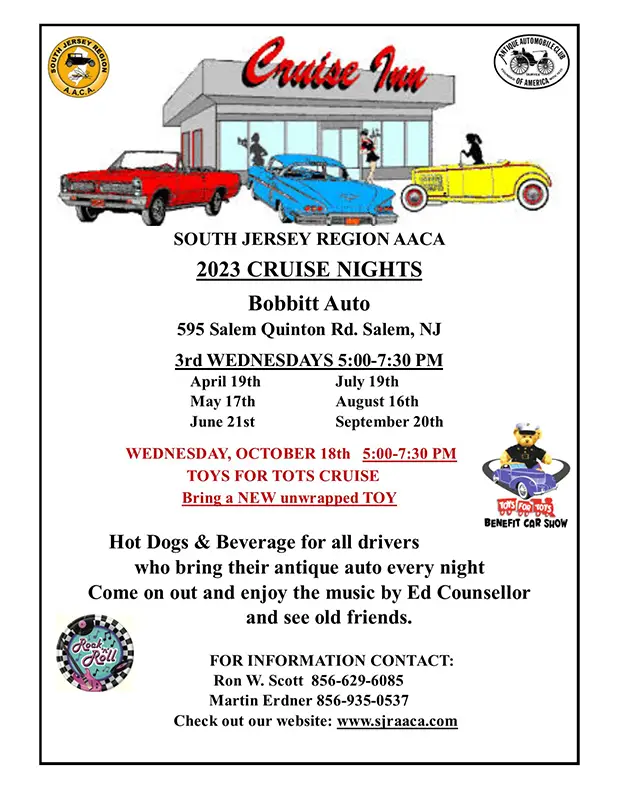 South Jersey Region AACA 2023 Bobbitt Cruise Nights